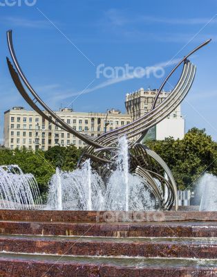 Moscow. The fountain on the square of Europe