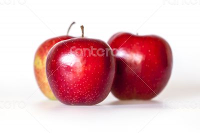 Three ripe red apples Three ripe red apples