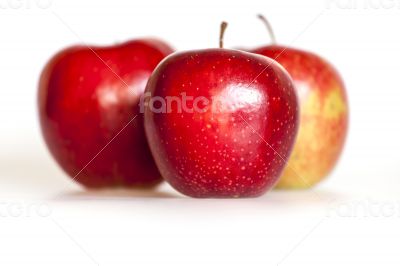Three ripe red apples Three ripe red apples