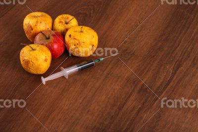 Hormone Apple on the Wood Hormone Apple on the Wood
