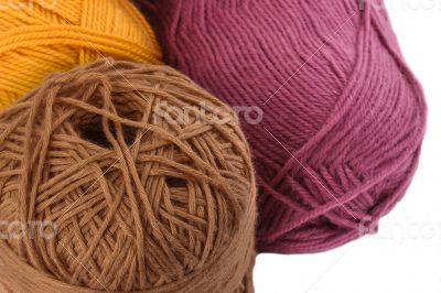 Woolen Colors on the White Background