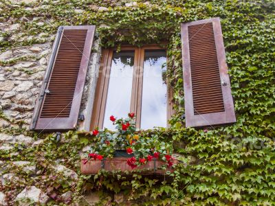 Antibe. Typical architectural details in Provencal style