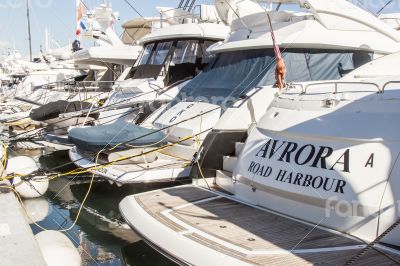 Antibes, France. Yachts in port