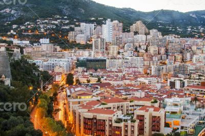 Monaco, port and residential areas