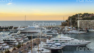 Monaco,  residential areas and port