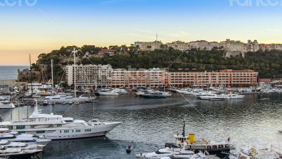 Monaco,  residential areas and port