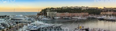 Monaco,  residential areas and port