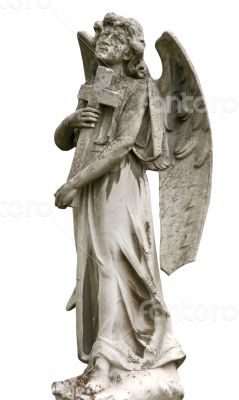 Mature marble angel figurine