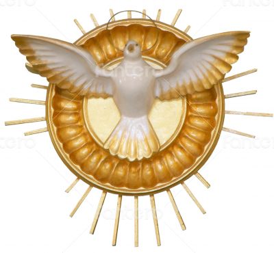 golden pigeon christian symbol 