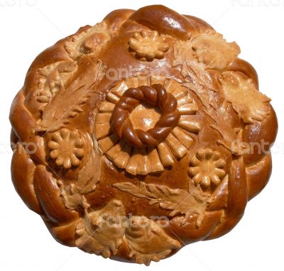 Isolated Ukrainian festive bakery Holiday Bread