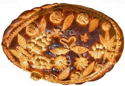 Isolated Ukrainian festive bakery Holiday Bread