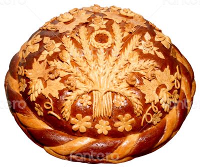 Isolated Ukrainian festive bakery Holiday Bread