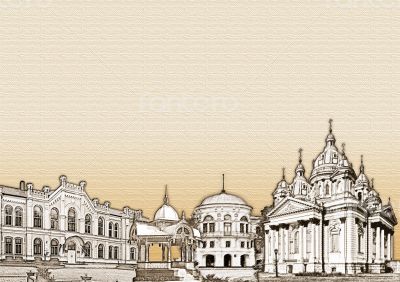 Sepia architecture background