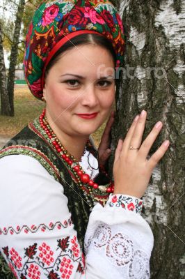 Young lady in Ukrainian costume