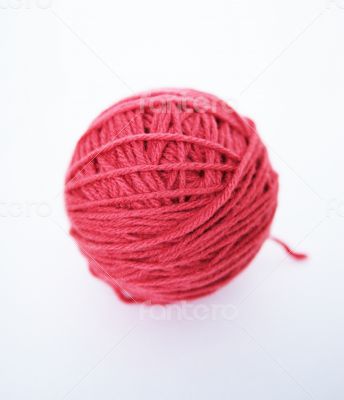 Ball of pink yarn