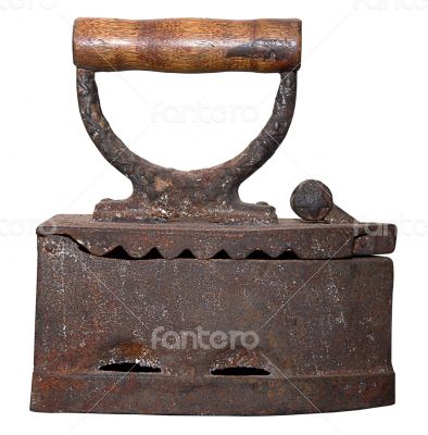 rusty vintage charcoal iron