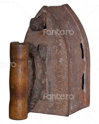 rusty vintage charcoal iron