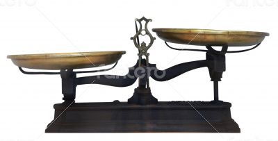 Antique metal table scales