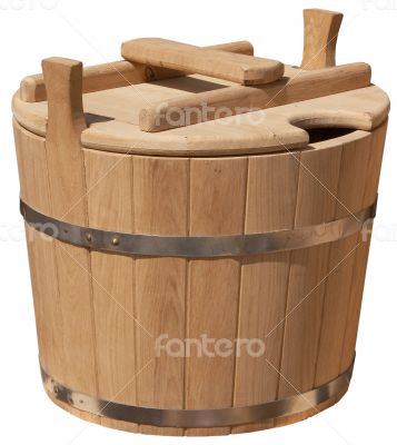 isolated elegant handmade bucket