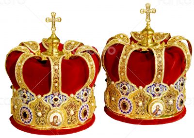 Two Orthodox Wedding Ceremonial Crowns