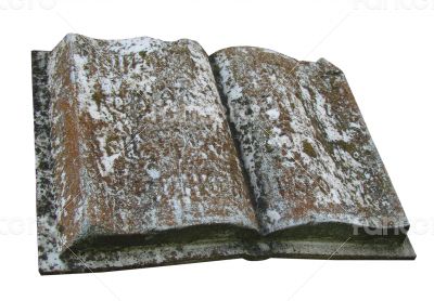 Ancient marble opened book