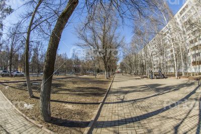 Pushkino, Russia, spring landscape Pushkino, Russia, spring landscape