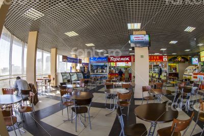 The food court in shopping center