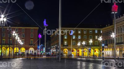 Nice, Massena Square in evening