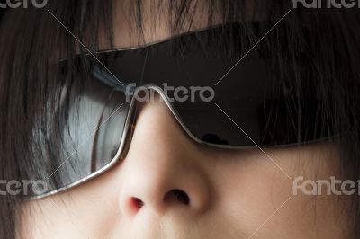 Woman face in sunglasses Woman face in sunglasses
