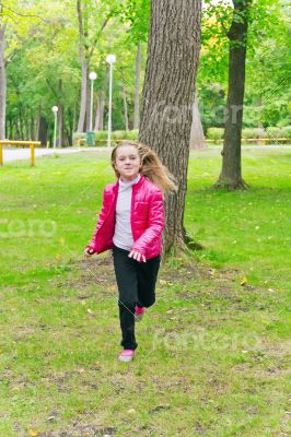 Cute running girl Cute running girl