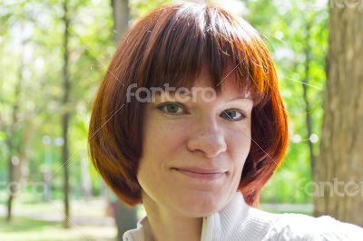 Woman with brown hair