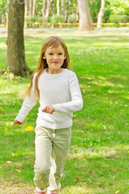 Cute running girl Cute running girl
