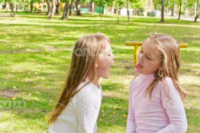 Cute two playing girls