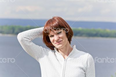 Woman with brown hair