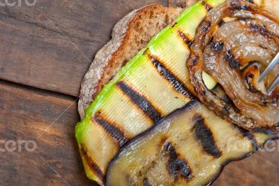 grilled vegetables on bread grilled vegetables on bread
