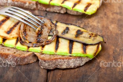 grilled vegetables on bread grilled vegetables on bread