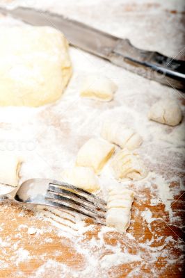 making fresh Italian potato gnocchi