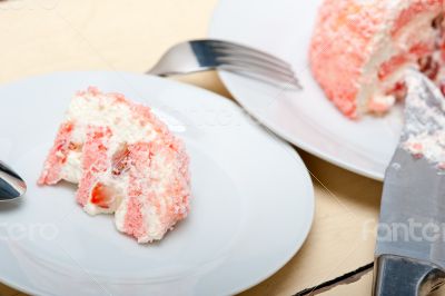 fresh strawberry and whipped cream dessert