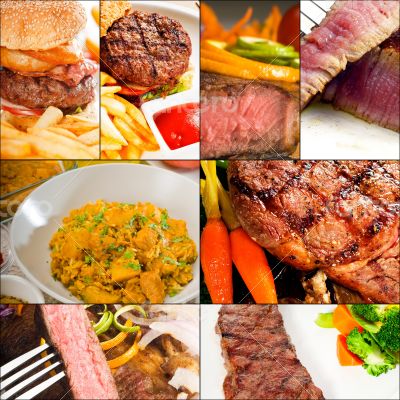 beef dishes collage