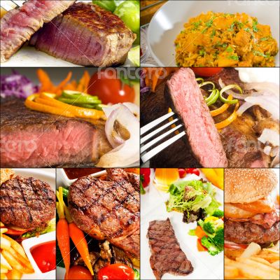 beef dishes collage