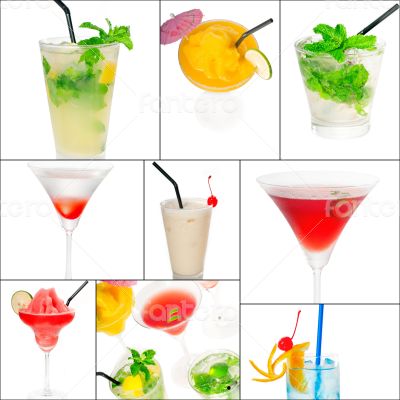 cocktails collage