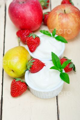 fruits and yogurt 