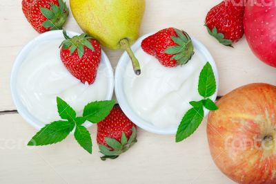 fruits and yogurt 