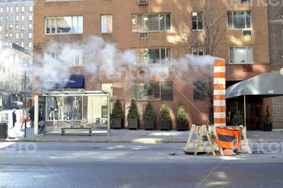 NYC street steaming