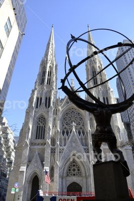 Atlas and St. Patrick from the left