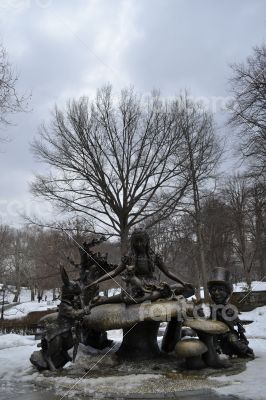 Alice in a winter Central Park