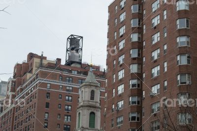 Church and water tower