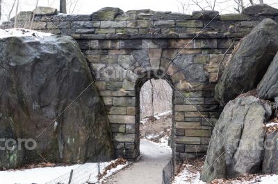 Path under Ramble Stone Arch