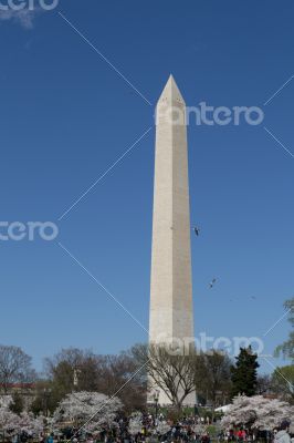 Flying around the Washington Memorial