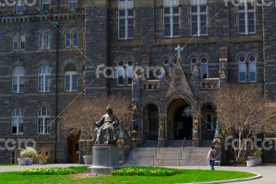 John Carrol in front of Georgetown University